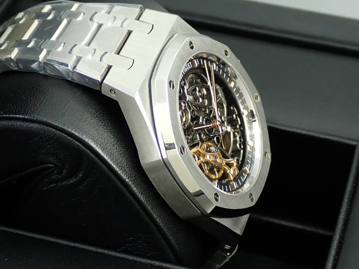 オーデマピゲ ロイヤルオーク ダブル バランスホイール オープンワーク Ref.15407ST.OO.1220ST.01 ステンレススチール スケルトン文字盤