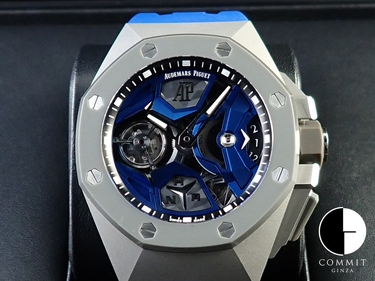 オーデマピゲ ロイヤルオーク コンセプト フライング トゥールビヨン GMT Ref.26589IO.OO.D030CA.01 チタン ブルー文字盤