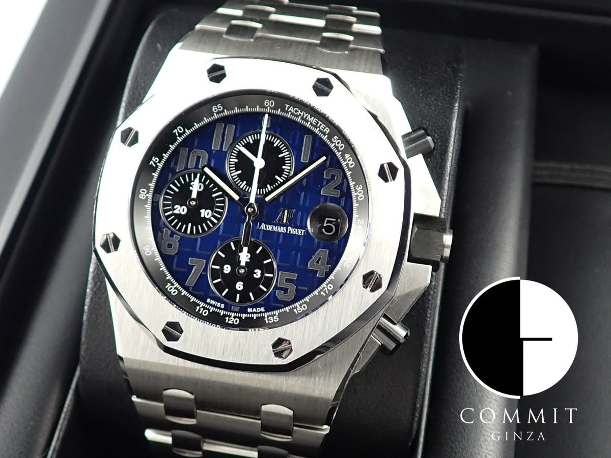 オーデマピゲ ロイヤルオーク オフショア クロノグラフ Ref.26470PT.OO.1000PT.02 プラチナ スモークブルー文字盤