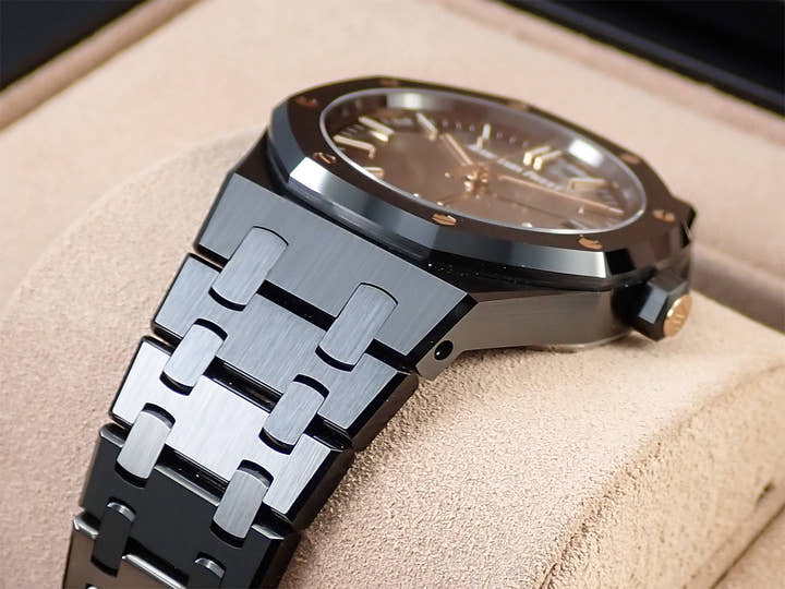 オーデマピゲ ロイヤルオーク Ref.77350CE.OO.1266CE.02.A セラミック レインボータペストリー文字盤