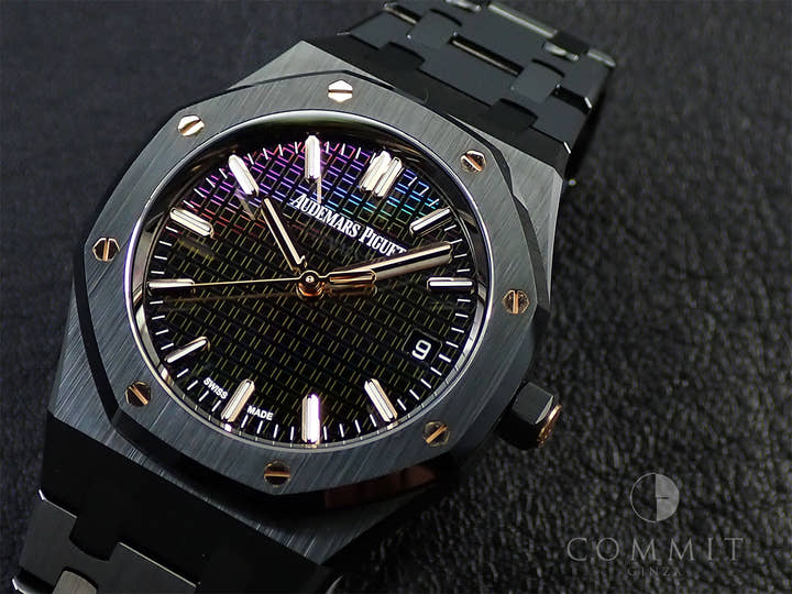 オーデマピゲ ロイヤルオーク Ref.77350CE.OO.1266CE.02.A セラミック レインボータペストリー文字盤