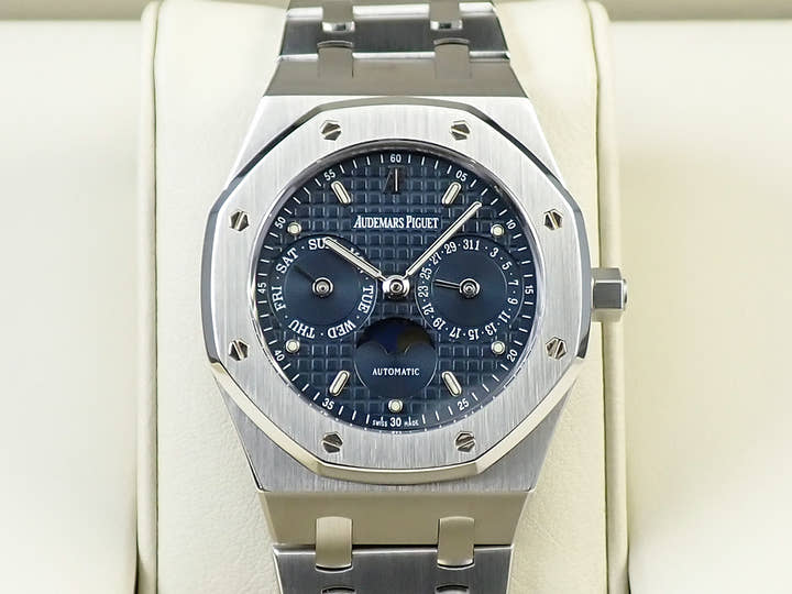 オーデマピゲ ロイヤルオーク デイデイト ムーンフェイズ Ref.25594ST.OO.0789ST.03 ステンレススチール ブルー文字盤