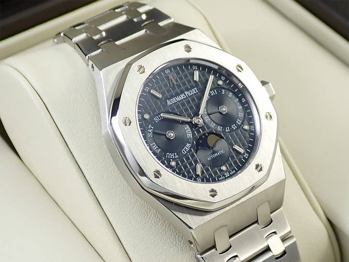 オーデマピゲ ロイヤルオーク デイデイト ムーンフェイズ Ref.25594ST.OO.0789ST.03 ステンレススチール ブルー文字盤