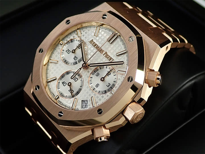 オーデマピゲ ロイヤルオーク クロノグラフ 50周年記念 Ref.26240OR.OO.1320OR.03 ピンクゴールド シルバー文字盤