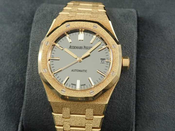 オーデマピゲ ロイヤルオーク フロステッドゴールド Ref.15454BA.GG.1259BA.02 イエローゴールド シルバー文字盤