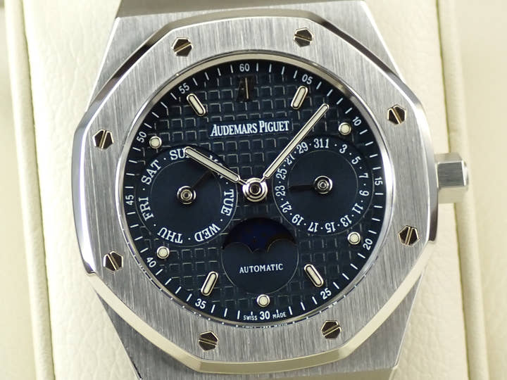 オーデマピゲ ロイヤルオーク デイデイト ムーンフェイズ Ref.25594ST.OO.0789ST.03 ステンレススチール ブルー文字盤