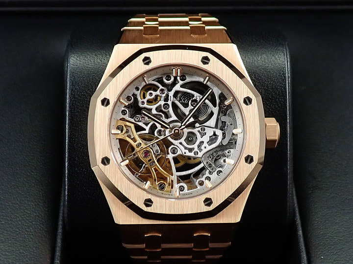 オーデマピゲ ロイヤルオーク ダブル バランスホイール オープンワーク Ref.15467OR.OO.1256OR.01 ピンクゴールド スケルトン文字盤