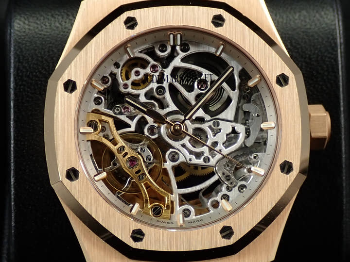 オーデマピゲ ロイヤルオーク ダブル バランスホイール オープンワーク Ref.15467OR.OO.1256OR.01 ピンクゴールド スケルトン文字盤