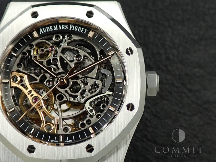 オーデマピゲ ロイヤルオーク ダブル バランスホイール オープンワーク Ref.15407ST.OO.1220ST.01 ステンレススチール スケルトン文字盤
