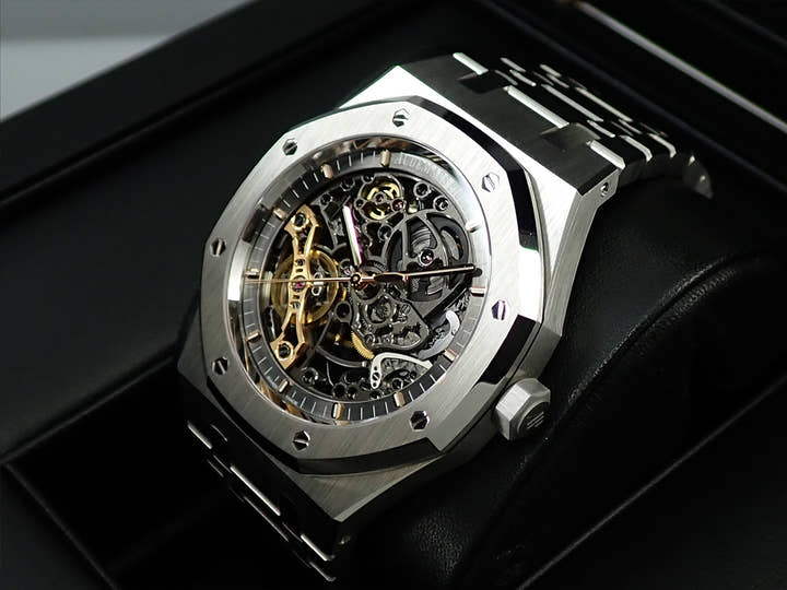 オーデマピゲ ロイヤルオーク ダブル バランスホイール オープンワーク Ref.15407ST.OO.1220ST.01 ステンレススチール スケルトン文字盤