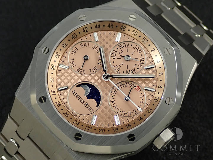 オーデマピゲ ロイヤルオーク パーペチュアルカレンダー Ref.26615TI.OO.1220TI.01 チタン サーモン文字盤