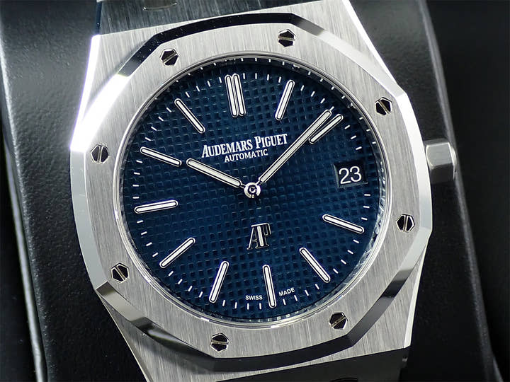 オーデマピゲ ロイヤルオーク ジャンボ エクストラ シン Ref.15202ST.OO.1240ST.01 ステンレススチール ブルー文字盤