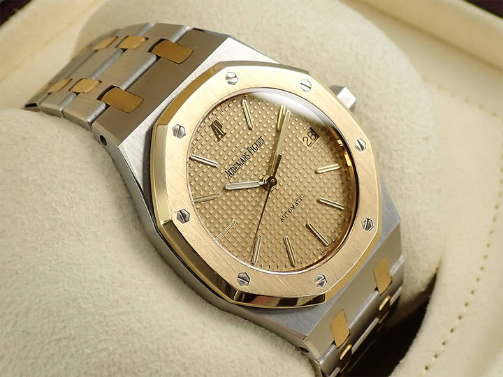 オーデマピゲ ロイヤルオーク Ref.14790SA.O.0789SA.04 ステンレススチール/イエローゴールド シャンパン文字盤