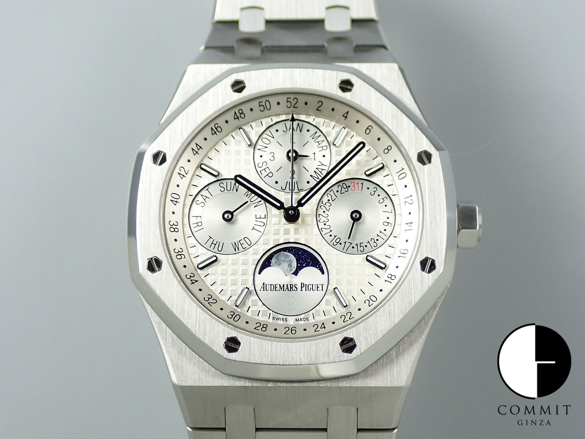 オーデマピゲ ロイヤルオーク パーペチュアルカレンダー Ref.26574ST.OO.1220ST.01 ステンレススチール シルバー文字盤