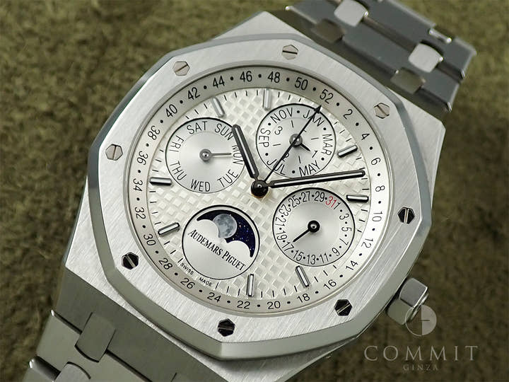 オーデマピゲ ロイヤルオーク パーペチュアルカレンダー Ref.26574ST.OO.1220ST.01 ステンレススチール シルバー文字盤