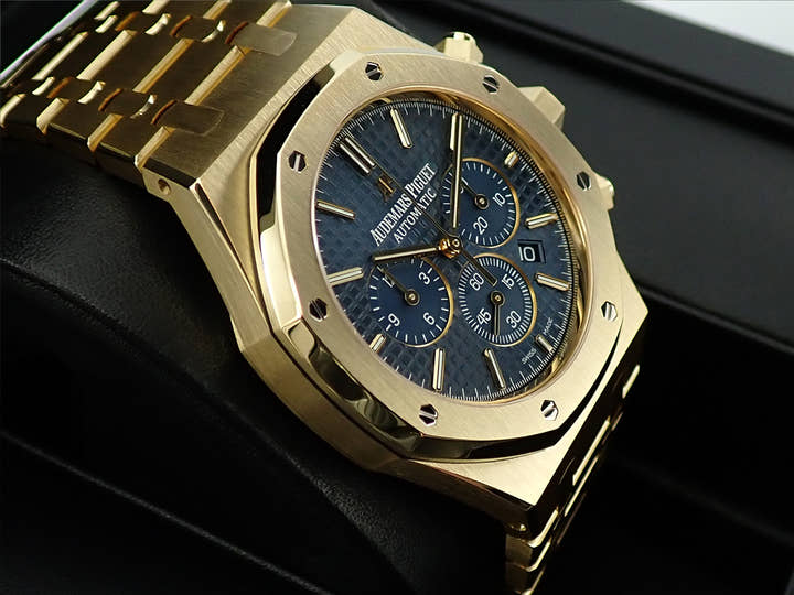 オーデマピゲ ロイヤルオーク クロノグラフ Ref.26320BA.OO.1220BA.02 イエローゴールド ブルー文字盤
