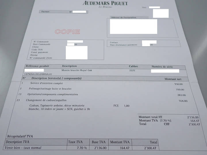 オーデマピゲ ロイヤルオーク Ref.14790SA/O/0789SA/01 ステンレススチール/イエローゴールド グレー文字盤