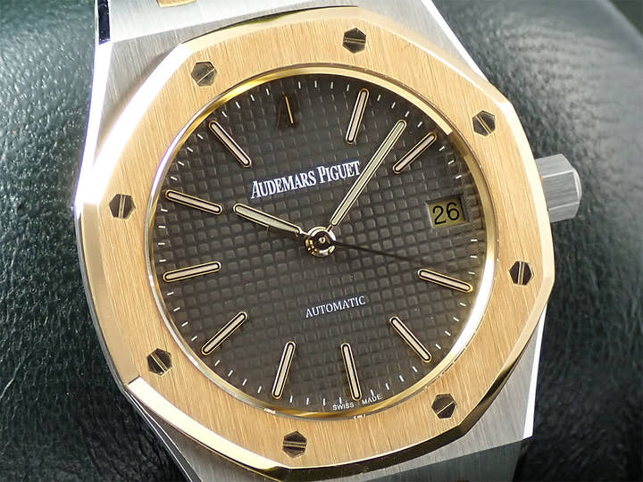 オーデマピゲ ロイヤルオーク Ref.14790SA/O/0789SA/01 ステンレススチール/イエローゴールド グレー文字盤