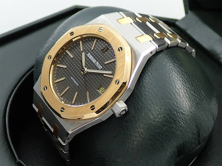 オーデマピゲ ロイヤルオーク Ref.14790SA/O/0789SA/01 ステンレススチール/イエローゴールド グレー文字盤