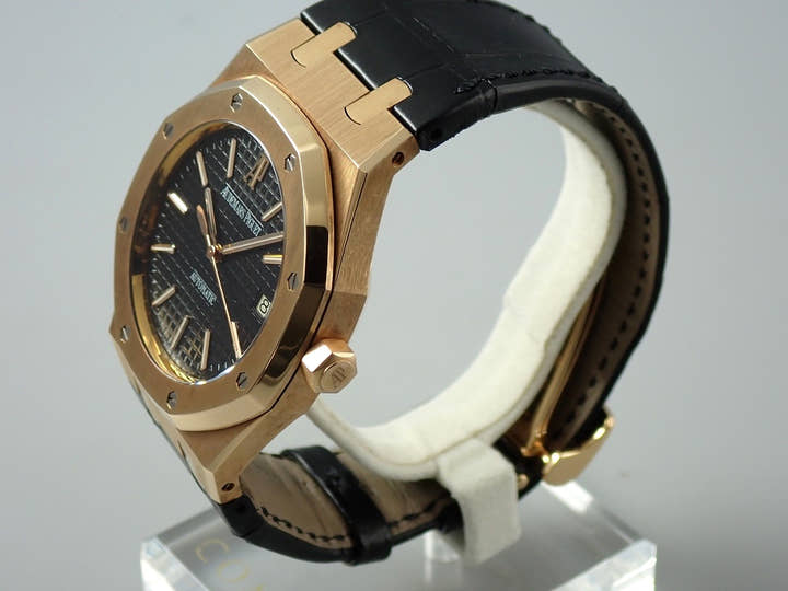 オーデマピゲ ロイヤルオーク Ref.15300OR.OO.D002CR.01 ピンクゴールド ブラック文字盤