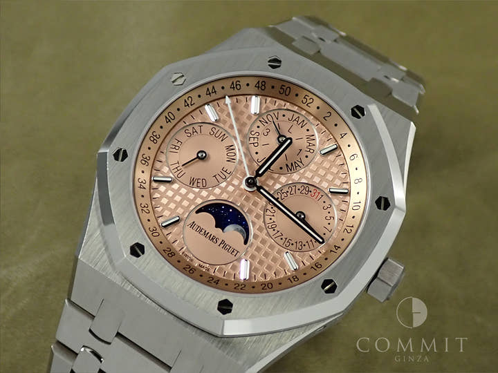 オーデマピゲ ロイヤルオーク パーペチュアルカレンダー Ref.26615TI.OO.1220TI.01 チタン サーモン文字盤