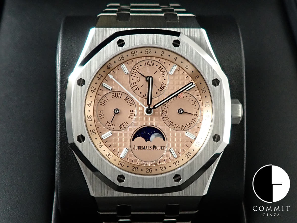 オーデマピゲ ロイヤルオーク パーペチュアルカレンダー Ref.26615TI.OO.1220TI.01 チタン サーモン文字盤