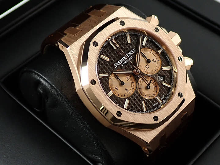 オーデマピゲ ロイヤルオーク クロノグラフ Ref.26331OR.OO.D821CR.01 ピンクゴールド ブラウン文字盤
