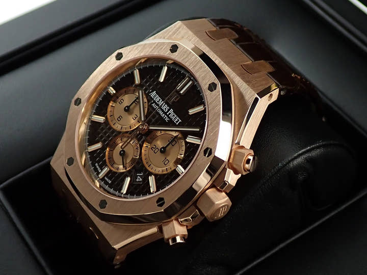 オーデマピゲ ロイヤルオーク クロノグラフ Ref.26331OR.OO.D821CR.01 ピンクゴールド ブラウン文字盤