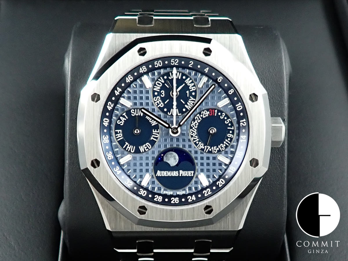 オーデマピゲ ロイヤルオーク パーペチュアルカレンダー Ref.26574ST.OO.1220ST.03 ステンレススチール ナイトブルー文字盤