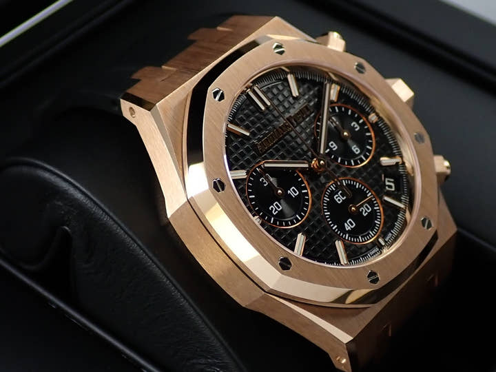 オーデマピゲ ロイヤルオーク クロノグラフ 50周年記念 Ref.26240OR.OO.D002CR.01 ピンクゴールド ブラック文字盤