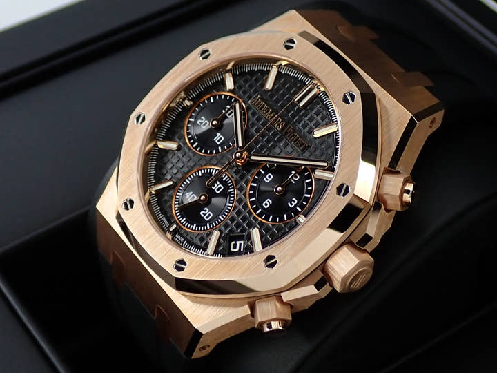 オーデマピゲ ロイヤルオーク クロノグラフ 50周年記念 Ref.26240OR.OO.D002CR.01 ピンクゴールド ブラック文字盤