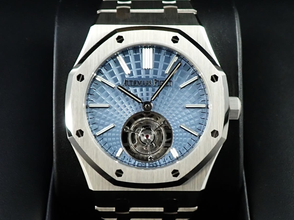 オーデマピゲ ロイヤルオーク フライング トゥールビヨン Ref.26530PT.OO.1220PT.01 プラチナ ライトブルー文字盤