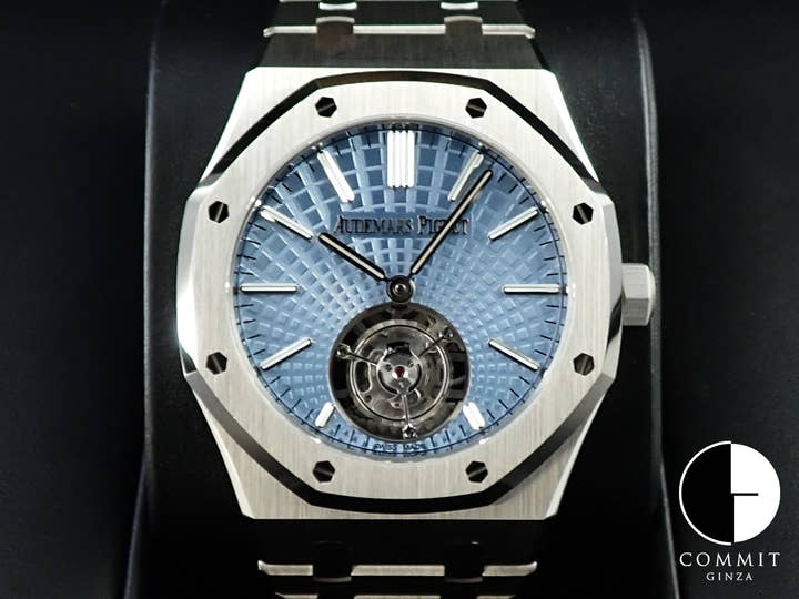 オーデマピゲ ロイヤルオーク フライング トゥールビヨン Ref.26530PT.OO.1220PT.01 プラチナ ライトブルー文字盤