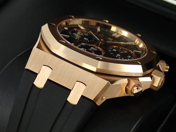 オーデマピゲ ロイヤルオーク クロノグラフ 50周年記念 Ref.26240OR.OO.D002CR.01 ピンクゴールド ブラック文字盤