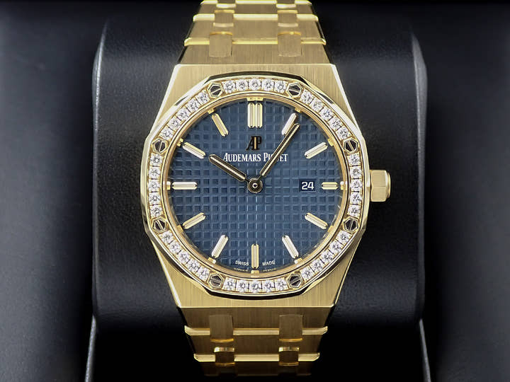 オーデマピゲ ロイヤルオーク クォーツ Ref.67651BA.ZZ.1261BA.02 イエローゴールド ブルー文字盤