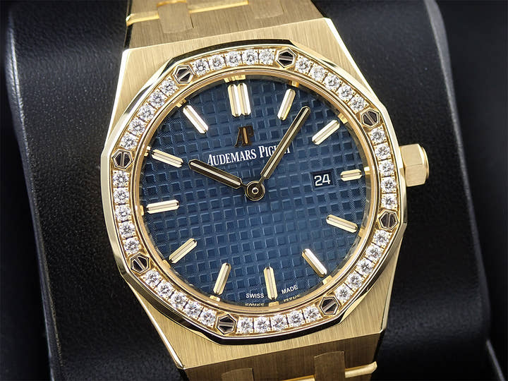オーデマピゲ ロイヤルオーク クォーツ Ref.67651BA.ZZ.1261BA.02 イエローゴールド ブルー文字盤