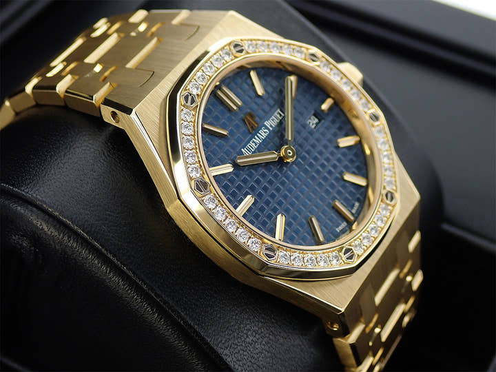 オーデマピゲ ロイヤルオーク クォーツ Ref.67651BA.ZZ.1261BA.02 イエローゴールド ブルー文字盤