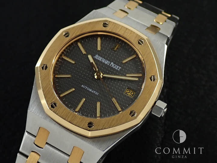 オーデマピゲ ロイヤルオーク Ref.14790SA/O/0789SA/01 ステンレススチール/イエローゴールド グレー文字盤