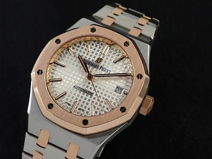 オーデマピゲ ロイヤルオーク Ref.15450SR.OO.1256SR.01 ステンレススチール/ピンクゴールド シルバー文字盤