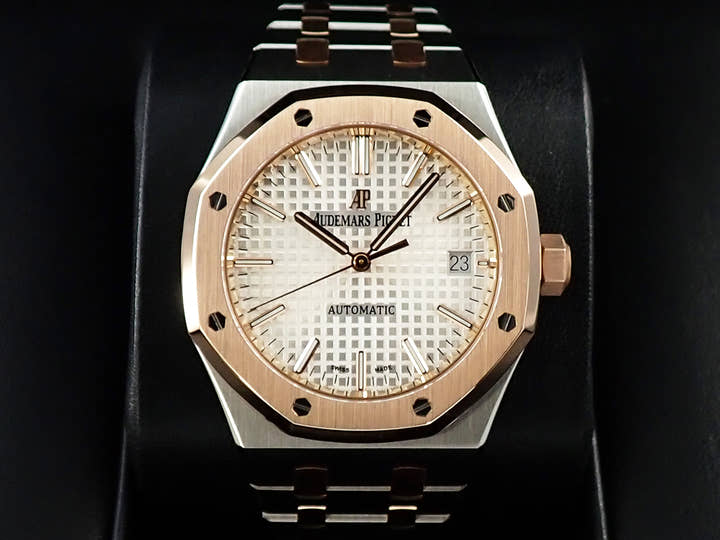 オーデマピゲ ロイヤルオーク Ref.15450SR.OO.1256SR.01 ステンレススチール/ピンクゴールド シルバー文字盤