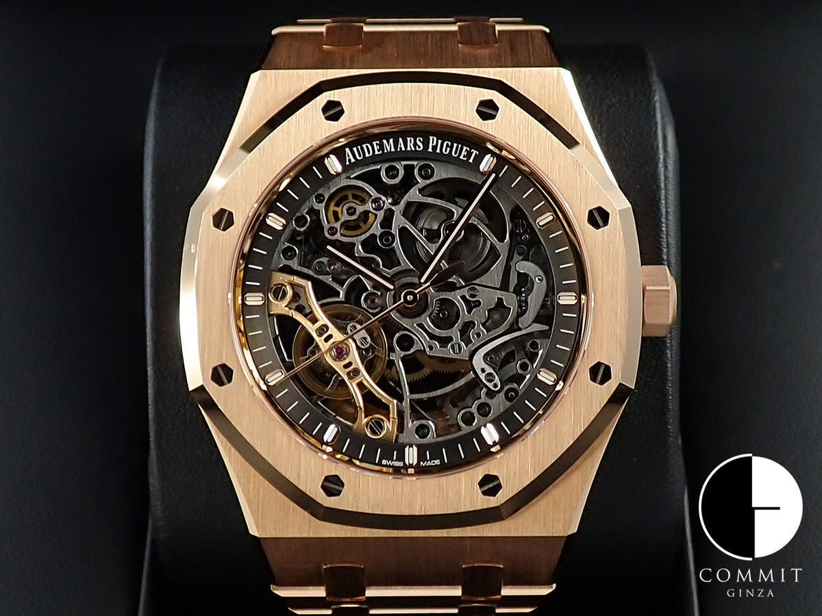オーデマピゲ ロイヤルオーク ダブル バランスホイール オープンワーク Ref.15407OR.OO.1220OR.01 ピンクゴールド スケルトン文字盤