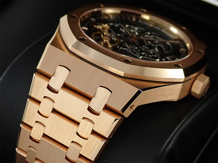 オーデマピゲ ロイヤルオーク ダブル バランスホイール オープンワーク Ref.15407OR.OO.1220OR.01 ピンクゴールド スケルトン文字盤