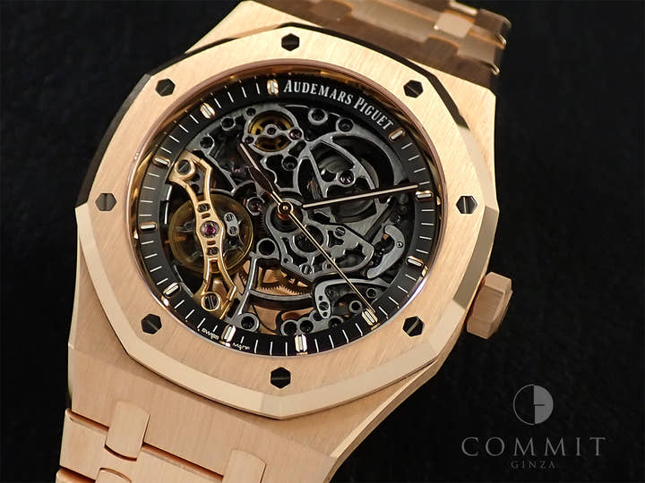 オーデマピゲ ロイヤルオーク ダブル バランスホイール オープンワーク Ref.15407OR.OO.1220OR.01 ピンクゴールド スケルトン文字盤