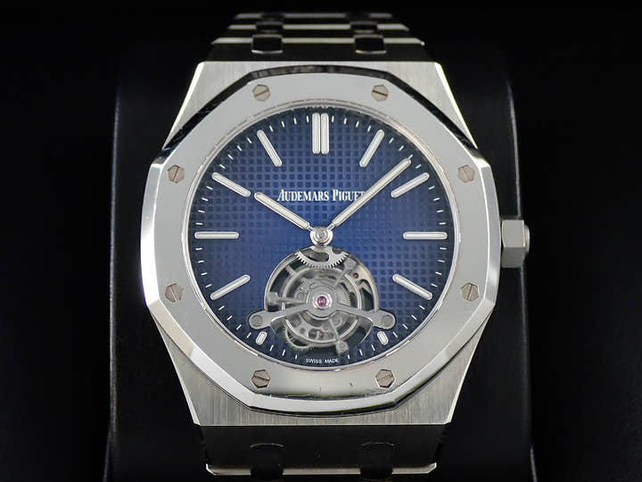 オーデマピゲ ロイヤルオーク トゥールビヨン エクストラ シン Ref.26510IP.OO.1220IP.01 チタン スモークブルーダイヤル文字盤
