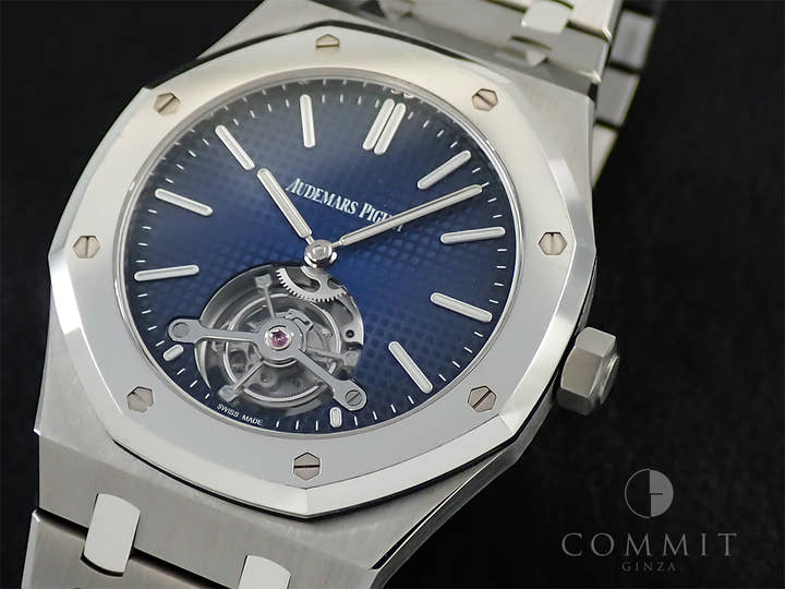 オーデマピゲ ロイヤルオーク トゥールビヨン エクストラ シン Ref.26510IP.OO.1220IP.01 チタン スモークブルーダイヤル文字盤