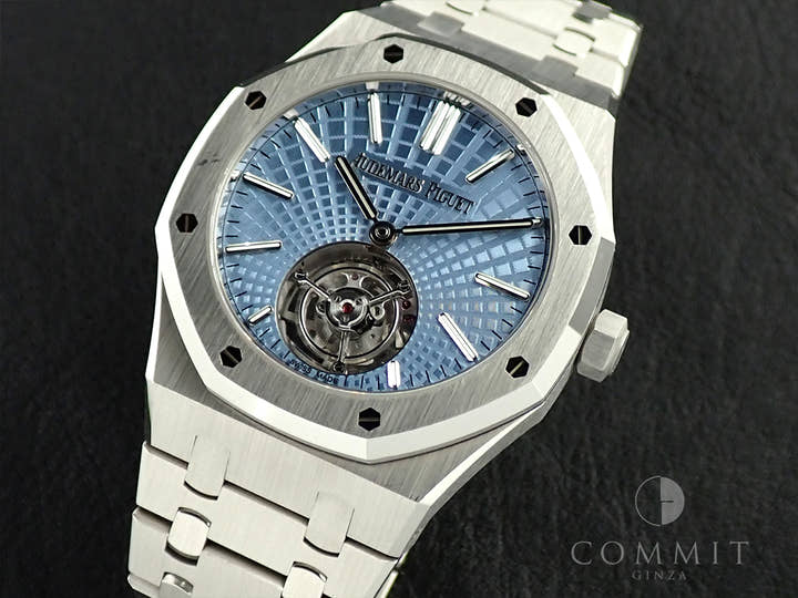 オーデマピゲ ロイヤルオーク フライング トゥールビヨン Ref.26530PT.OO.1220PT.01 プラチナ ライトブルー文字盤