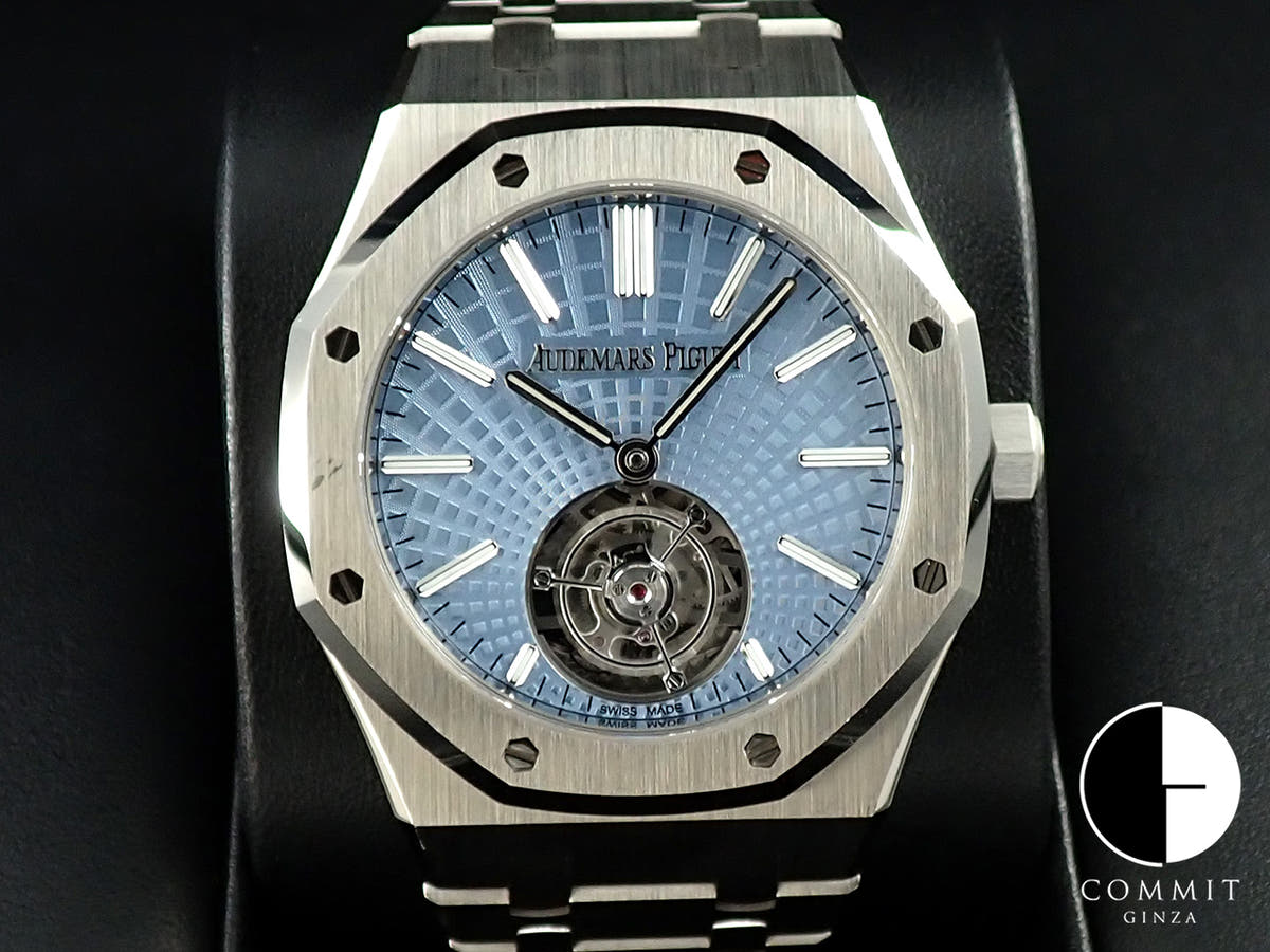 オーデマピゲ ロイヤルオーク フライング トゥールビヨン Ref.26530PT.OO.1220PT.01 プラチナ ライトブルー文字盤