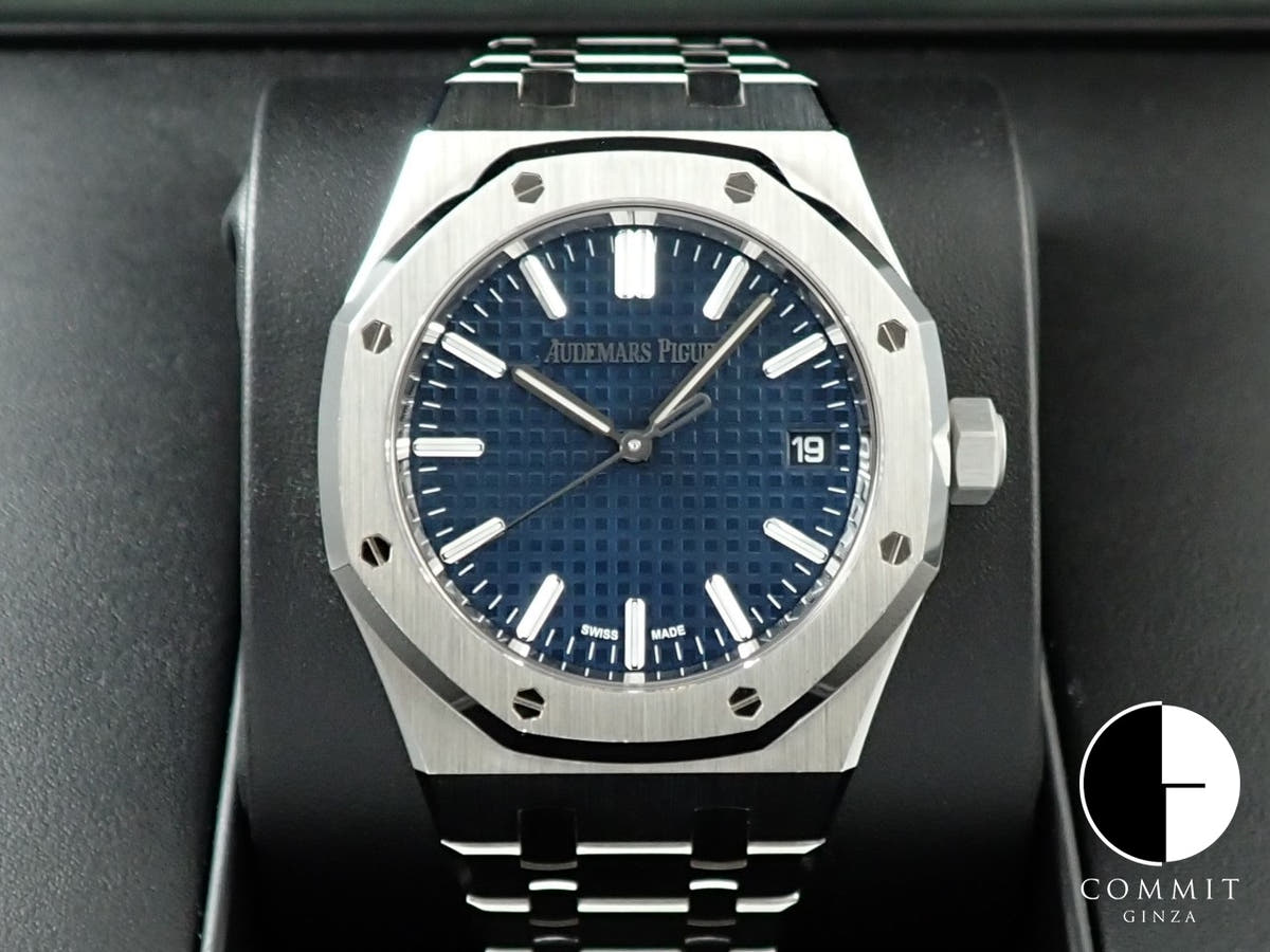 オーデマピゲ ロイヤルオーク 50周年記念 Ref.15550ST.OO.1356ST.02 ステンレススチール ブルー文字盤
