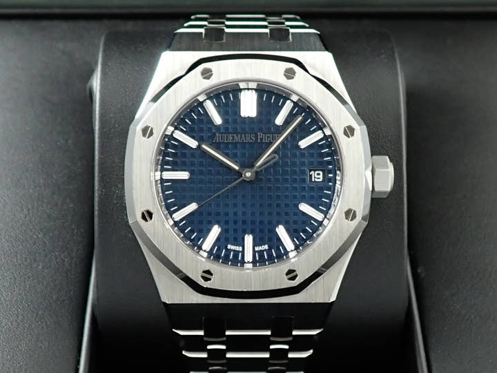 オーデマピゲ ロイヤルオーク 50周年記念 Ref.15550ST.OO.1356ST.02 ステンレススチール ブルー文字盤