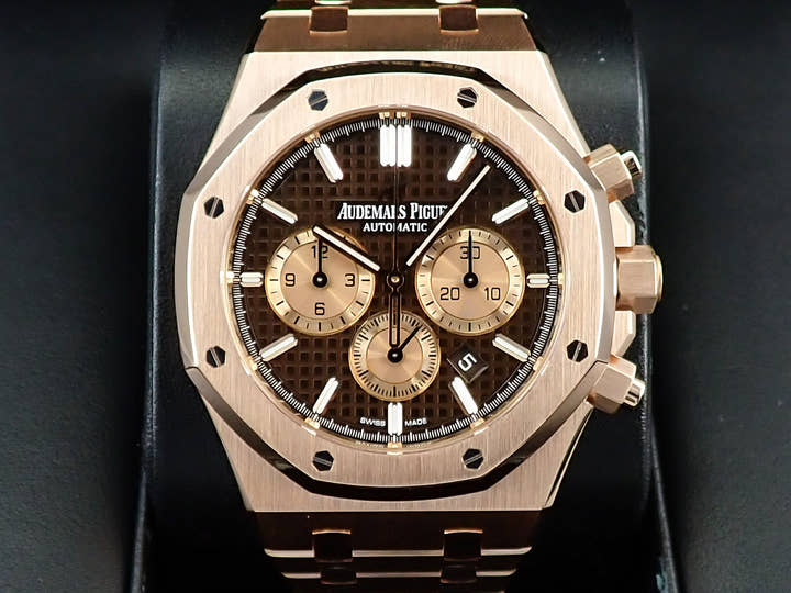 オーデマピゲ ロイヤルオーク クロノグラフ Ref.26331OR.OO.1220OR.02 ピンクゴールド ブラウン文字盤